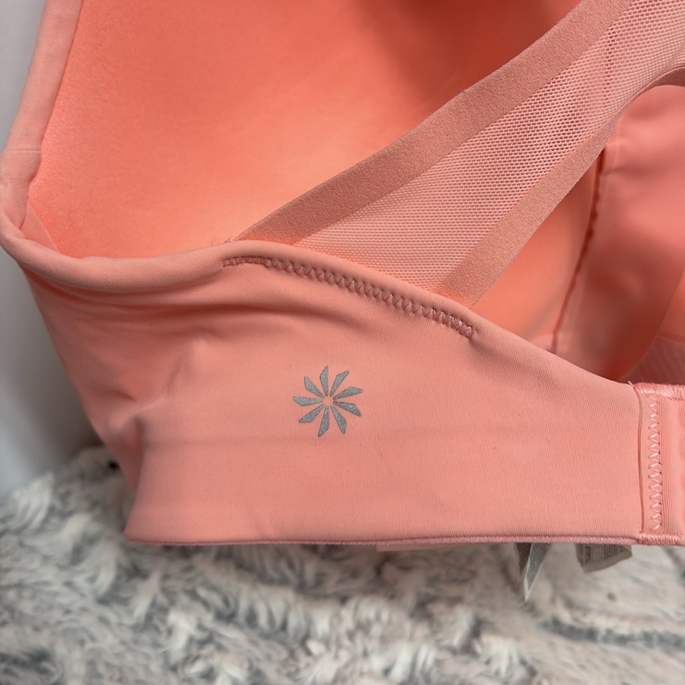 Athleta pink zippered front closure Racerback straps  32DD - Picture 3 of 6